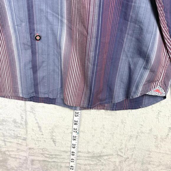 Tommy Bahama Striped 100% Cotton Shirt Men Size LT Colorful Button Up Causal - Picture 7 of 12